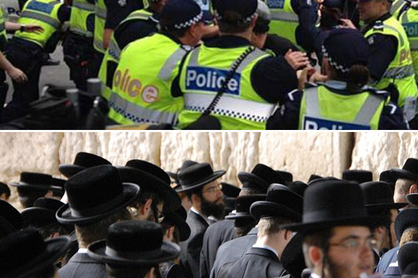 Article image for Police unhappy about patrol with Jewish security guards: Police Association