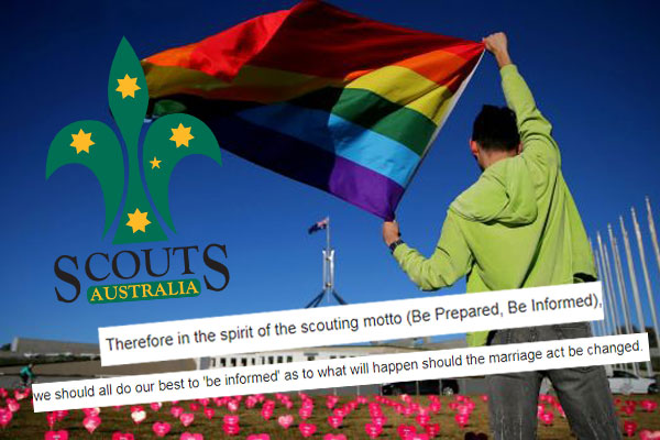 Article image for Rumour confirmed: Scout leader sends email to parents urging ‘No’ vote to marriage equality