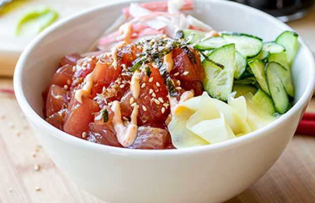 Article image for Tobie Puttock’s recipe for a spicy tuna poke bowl