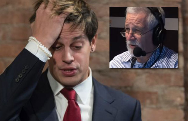 Article image for Awkward exchange between Neil Mitchell and Milo Yiannopoulos over apparent ‘gotcha’ question