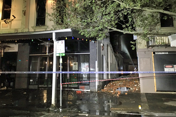Article image for Shops destroyed in suspicious Lygon St fire