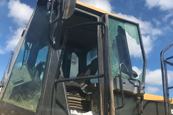 Article image for Vandals cause thousands of dollars worth of damage to earthmoving machinery