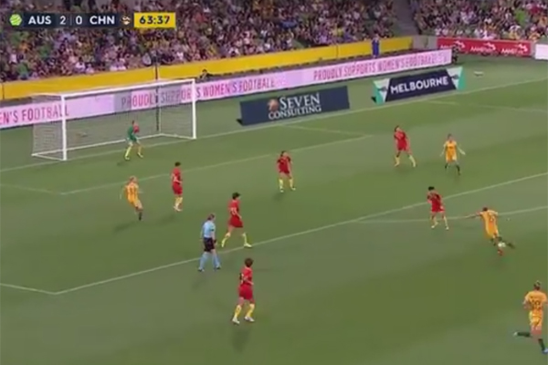Article image for Sam Kerr steals the show with incredible Matildas goal