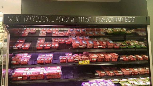 Article image for PETA responds to “insensitive” beef joke at supermarket