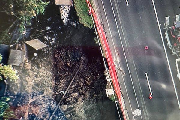 Article image for Storm damage: Landslide closes busy Warrigal Rd — timeline unknown