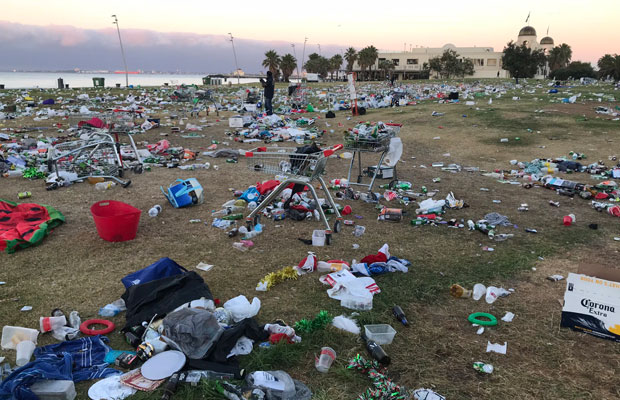Article image for English backpacker defends St Kilda beach party, says clean-up bill a small price to pay