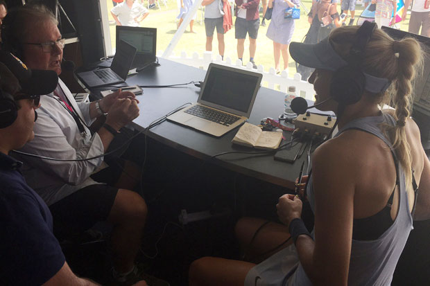 Article image for From centre court, to 3AW! Eugenie Bouchard drops by for a chat