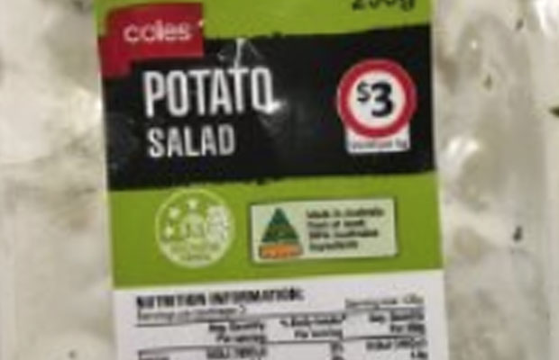 Article image for Coles recalls potato salad … because it’s not potato salad