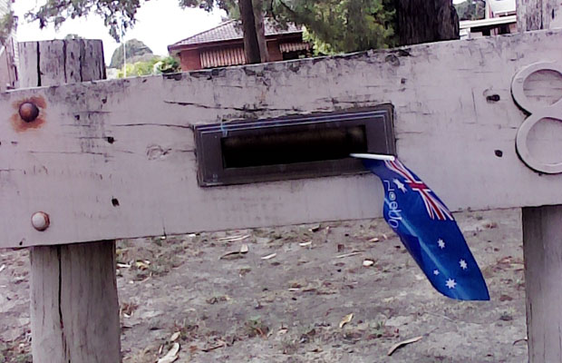 Article image for Real estate agent’s use of Australian flag called into question…