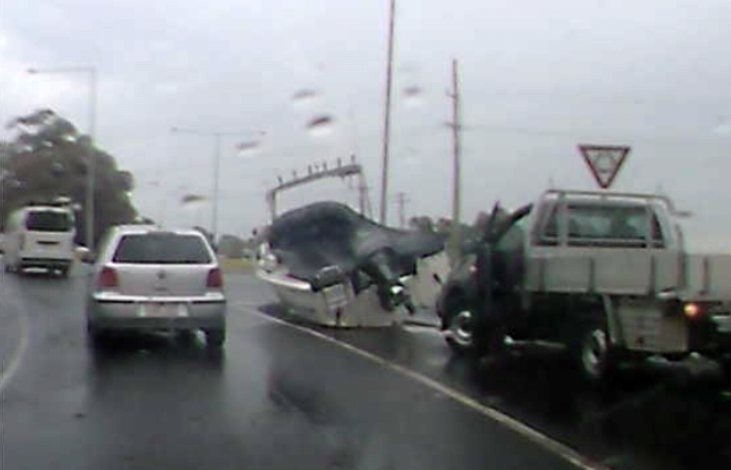 Article image for Boat falls off trailer in Melbourne’s south east