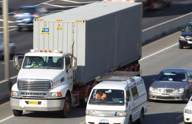 Article image for Trucks banned from right-hand lanes on Monash