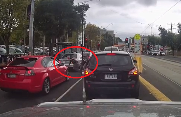 Article image for Lane-filtering cyclist collides with man crossing Racecourse Road