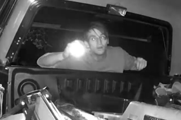 Article image for Video: Man rifles through tradie’s ute, steals his tools
