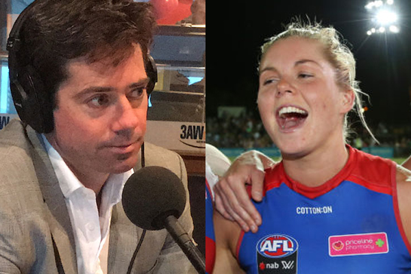 Article image for Gil McLachlan reacts to news Katie Brennan is taking the AFL to the human rights commission