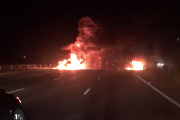 Article image for Princes Fwy explosion among a seriously bad day on Melbourne roads