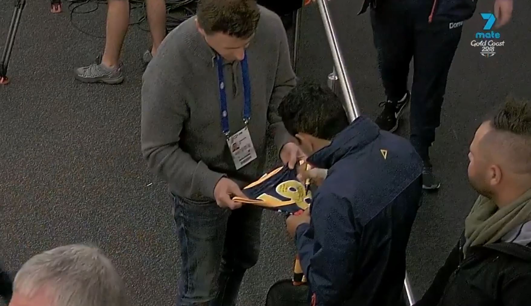 Article image for Lloydy explains why he was getting Eddie Betts’ autograph on Friday night