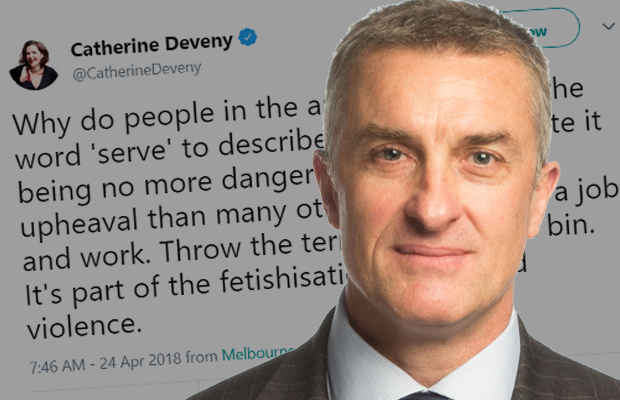 Article image for Tom Elliott takes Catherine Deveny to task over Anzac Day comments