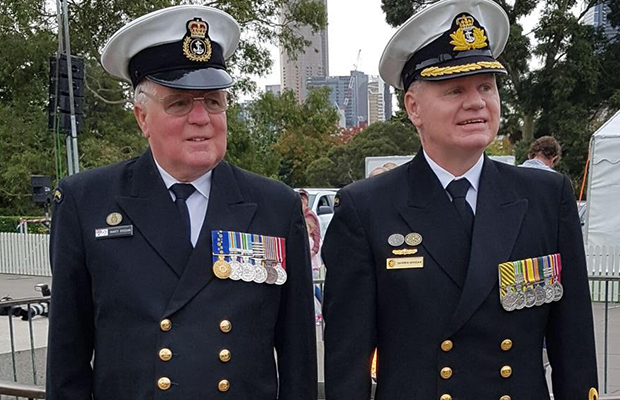 Article image for Meet the father-son combination who led Melbourne’s Anzac Day march