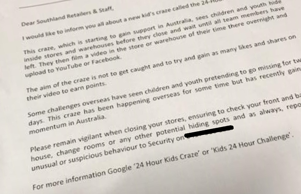 Article image for Southland shops issued warning letter over concerning ‘new craze’