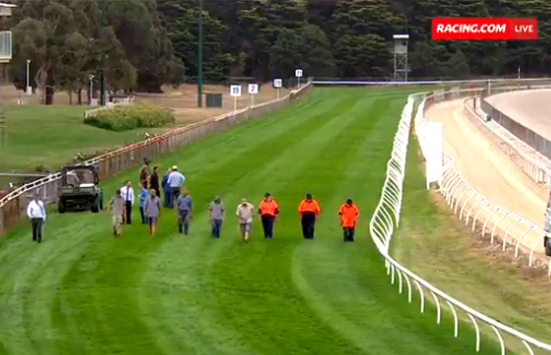 Article image for Police to investigate after metal stakes found in Victorian race track