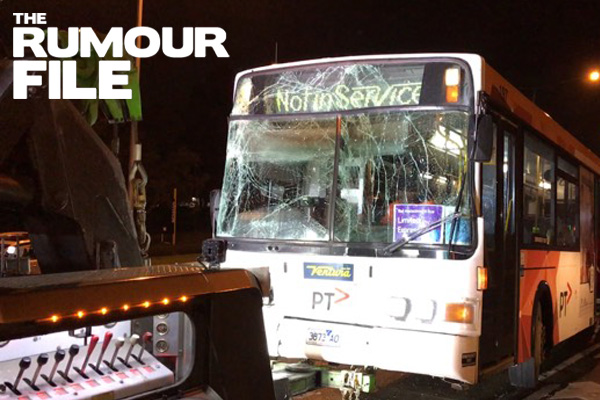 Article image for Rumour File: Late level crossing works see three bus nose-to-tail crash