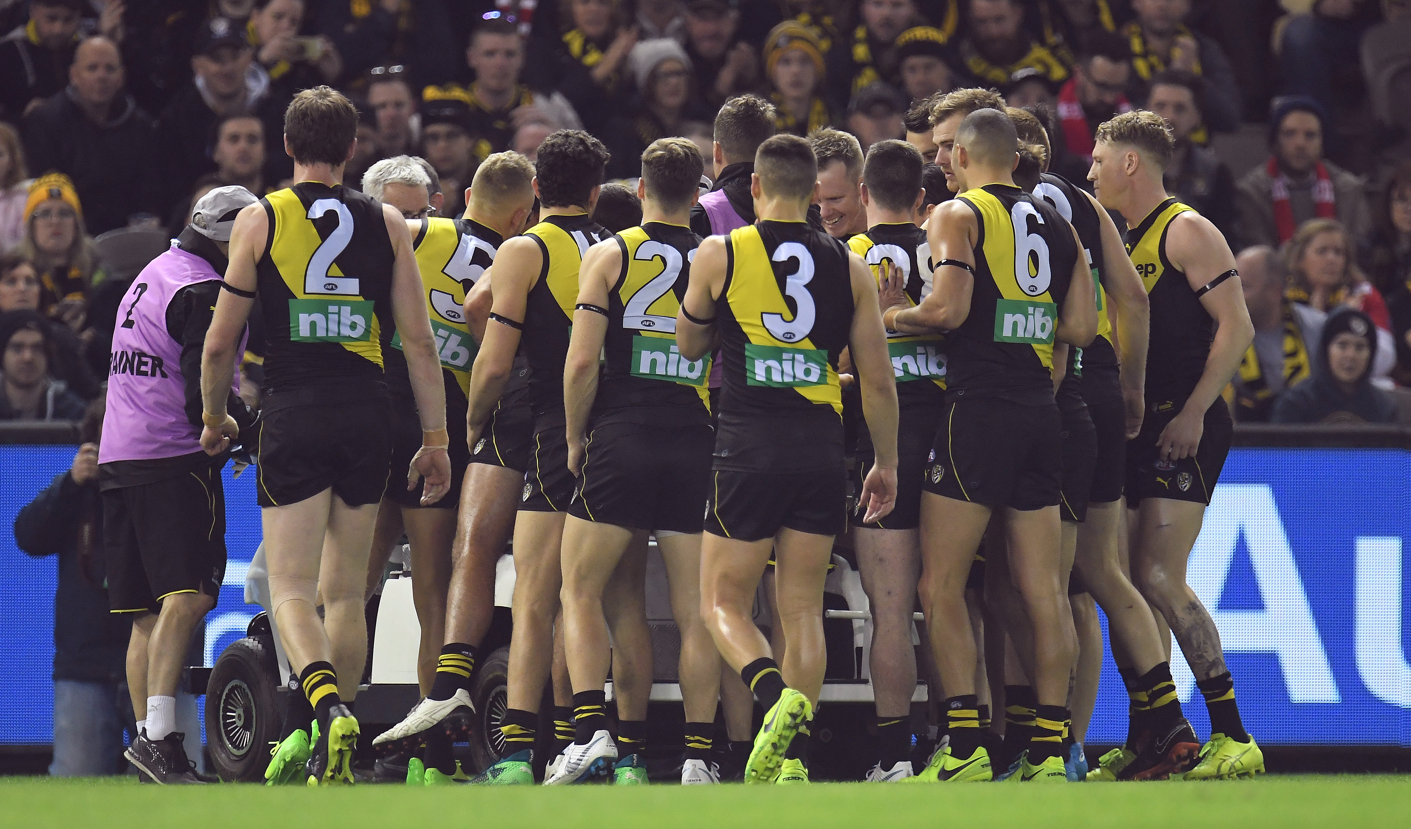 Article image for Tigers triumph: Moving scenes as Richmond rally around injured mate Conca