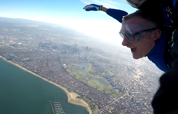 Article image for Tom Elliott skydives over Melbourne!
