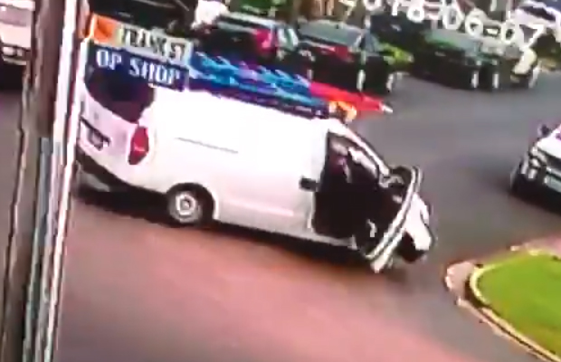 Article image for Video: Tradie pins down would-be thief who took off in his van