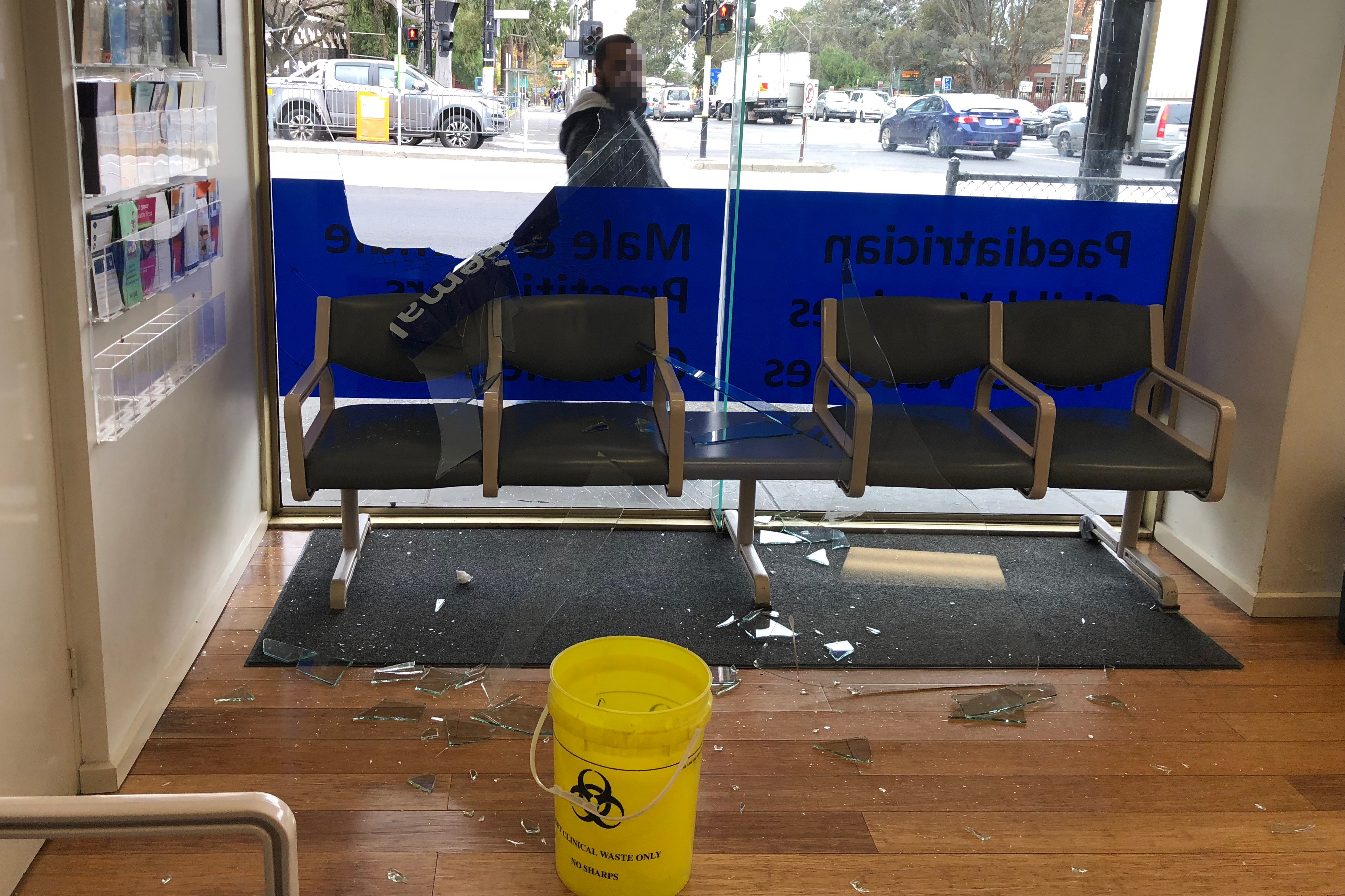Article image for ‘It looks like a bomb blast’: Windows smashed at medical centre