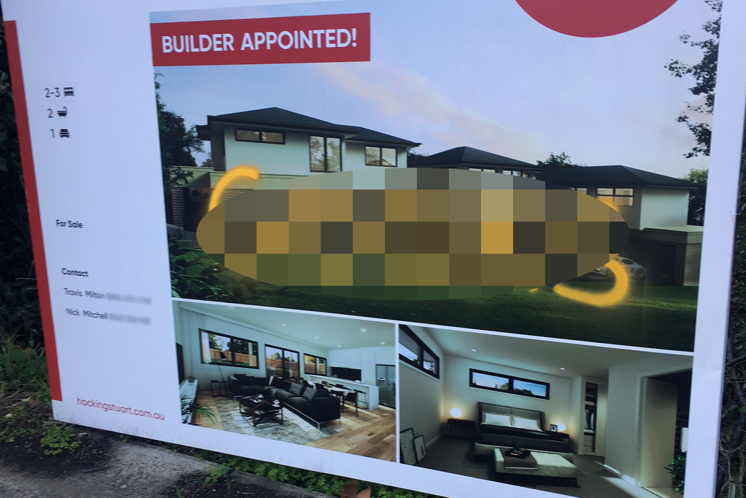 Article image for Another real estate board has been vandalised with racist graffiti