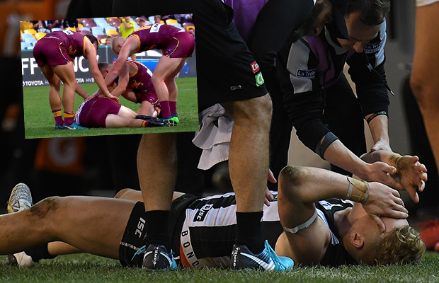 Article image for Adam Treloar’s injury far worse than first thought, Harris Andrews unlikely to play again this year