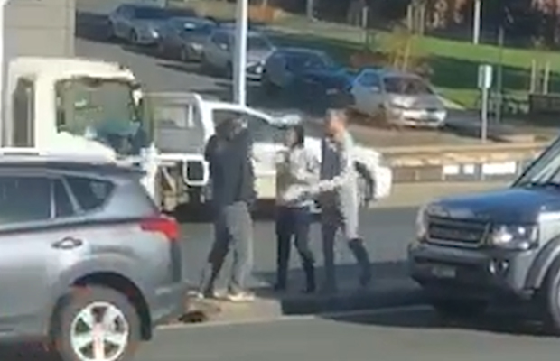 Article image for Video: Four people brawl on Dynon Rd in more violent road rage