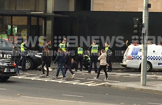 Article image for Dramatic scenes outside Crown Casino