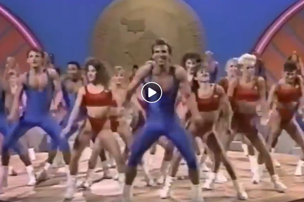 Article image for That winning feeling: 80s exercise video synced to Demons theme song