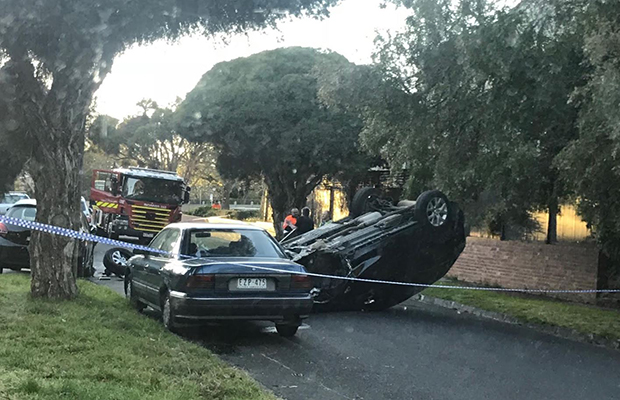 Article image for 4WD smashes into cars in Canterbury, driver flees on foot