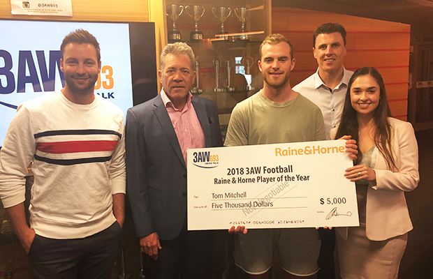 Article image for Tom Mitchell: 3AW Football’s Raine & Horne Player Of The Year!