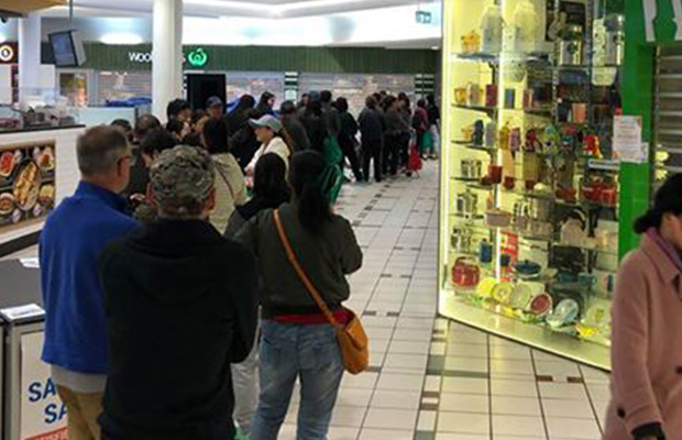 Article image for Massive early morning line for baby formula at Box Hill supermarket