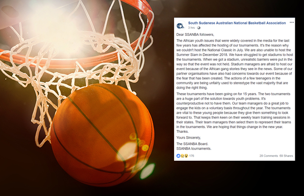 Article image for South Sudanese basketball tournament cancelled, conflicting opinions as to why…