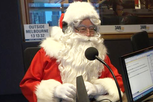 Article image for Santa stops by 3AW Mornings to take calls from the littlest listeners
