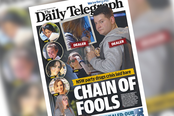 Article image for Sydney newspaper names and shames drug users on front page