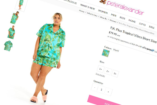 Article image for Australian sleepwear label Peter Alexander charging more for plus-size items