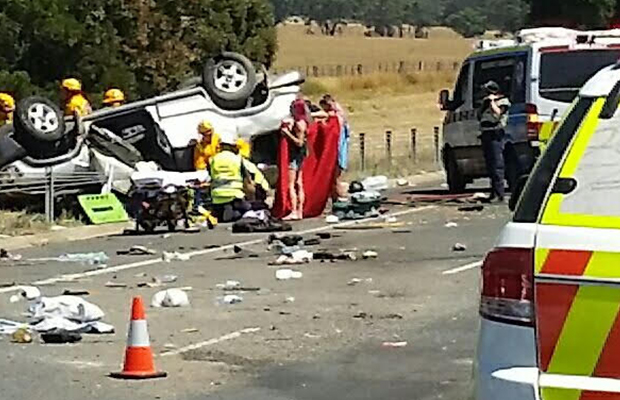 Article image for Woman dead after car rollover on Western Highway