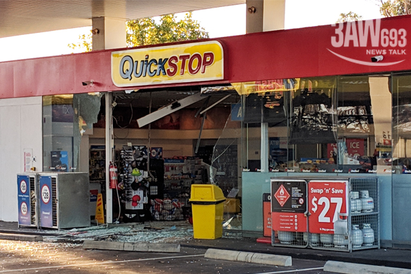 Article image for Driver does three-point turn inside Tyabb petrol station