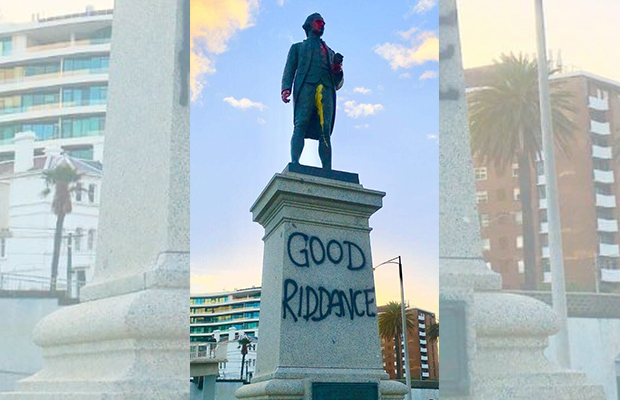 Article image for Captain Cook statue vandalised … again