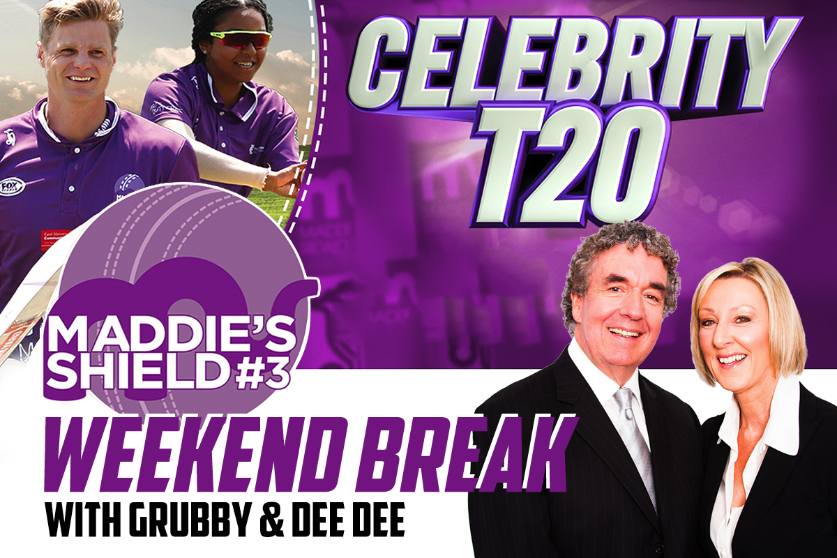 Article image for Join Grubby and Dee Dee at Maddie’s Shield Celebrity T20 Cricket Match