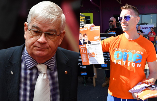 Article image for Hanson adviser banned from parliament, rival MP admits to “putting blood” on One Nation leader’s door