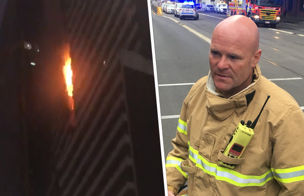 Article image for Spencer St fire: MFB chief compares building cladding to Grenfell Tower