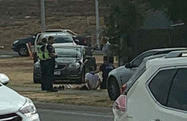 Article image for ‘Swerving’ car crashes out in dramatic Tullamarine Fwy ‘chase’
