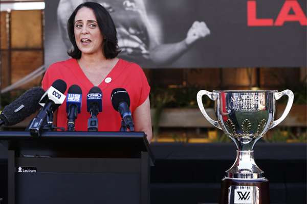 Article image for AFLW CEO Nicole Livingstone convinces Neil Mitchell to get on board with the women’s season