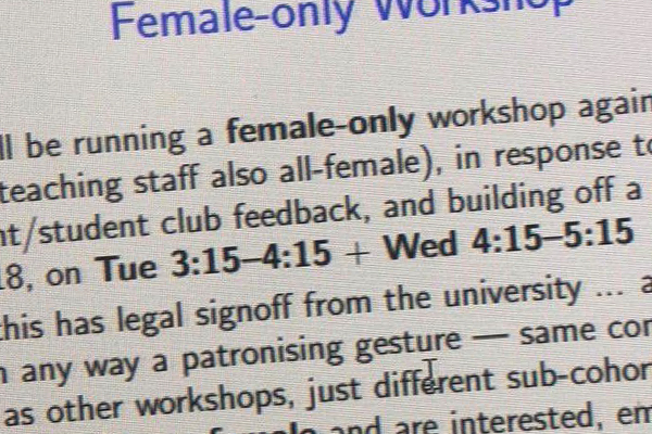Article image for Uni student shocked to learn why he can’t attend a workshop relating to his course